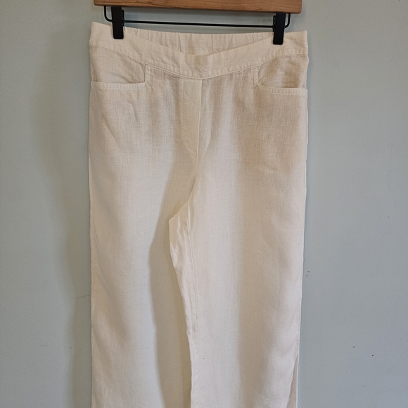 J. Jill Pants - J. Jill Love Linen Ivory Wide Leg Pants Size Small